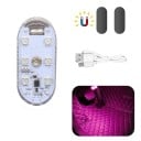 Luce LED da soffitto per auto 3 x 7 cm Mini ricarica USB Illuminazione interna con batteria 120 mA Lampada compatta Decorazione 3