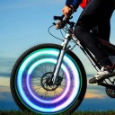 Luce LED per raggi di bicicletta 15 lm 12,8 × 3,5 cm Illuminazione colorata impermeabile per bicicletta 4 modalità Luce lampeggiante per ruote a raggi 3