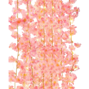 Luces LED en cadena 2 m 20 LED Flores de cerezo rosas Flores artificiales Guirnalda decorativa a pilas para dormitorio boda fiesta y decoración navideña 5