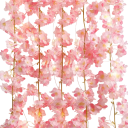 Luces LED en cadena 2 m 20 LED Flores de cerezo rosas Flores artificiales Guirnalda decorativa a pilas para dormitorio boda fiesta y decoración navideña 7
