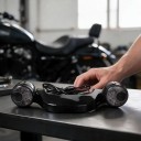 Luces traseras de freno y direccionales para motocicleta con iluminación de matrícula 12V LED marco negro para Harley-Davidson Street Glide Road Glide 4