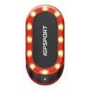 Luces traseras radar inteligentes para bicicleta iGPSPORT SR mini 7 modos de luz 2 x 3,6 x 7,7 cm Clasificación IPX7 Negro con LED rojos 1