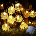 Luci a catena solari da esterno 6,5 m Illuminazione LED solare con 30 diodi Luce decorativa impermeabile per giardino terrazza balcone feste 4