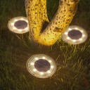Luci da giardino solari 8 pz Lampade LED impermeabili IP68 con picchetto 10,1 x 8,6 cm Luce calda Illuminazione per sentieri cortili prati e giardini 2