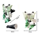 Luftrenser til bil ventilationsklip dobbelt sommerfugl aromaterapi dekoration 5 × 3,5 cm metalholder bilinteriør 5
