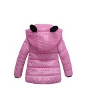 Lujosa chaqueta de invierno para niña con lunares J917 5