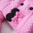 Lujosa chaqueta de invierno para niña con lunares J917 6