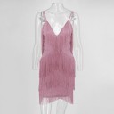 Lujoso mini vestido con flecos 8