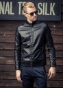 Luksuriøs herre bikerjakke - Sort 7
