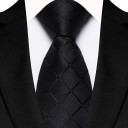 Luksuriøst ternet herreslips 145 x 8 cm Elegant mønstret slips Bredt slips i høj kvalitet til sociale begivenheder, forretningsmøder og formelle outfits 1