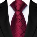 Luksuriøst ternet herreslips 145 x 8 cm Elegant mønstret slips Bredt slips i høj kvalitet til sociale begivenheder, forretningsmøder og formelle outfits 10