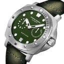 Luksusiske herreautomatiske ure med dato Gangreserveindikator Vandtæt 200 m Urskive 41 mm Rustfrit stål Nylonrem 8