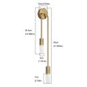 Luksusowa Lampa Ścienna LED Możliwość Instalacji W Górę i W Dół 55 x 34,5 x 10 cm Designerskie Oświetlenie Do Salonu i Sypialni Metalowa 3