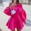 Luksusowa mini sukienka różowa 1