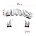 Luksusowe magnetyczne sztuczne rzęsy 11 x 29 mm + segmenty 5 mm Zestaw dla naturalnego wyglądu Rzęsy wielokrotnego użytku łatwa aplikacja 2
