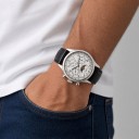 Luksusowe męskie mechaniczne zegarki Chronograf z fazami Księżyca i datem Przezroczysta tylna pokrywa Koperta 41 mm Szkło szafirowe Stal 2