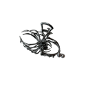Luksusowy klips do włosów Pająk ze stopu z kamieniami i zawieszką Elegancka metalowa spinka do włosów w stylu gotyckim wyrazista ozdoba 4