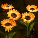 Lumière de jardin décorative tournesol 75 cm 2