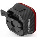 Lumière LED arrière de vélo CYCLAMI CY180 14 motifs animés Feu de freinage Allumage automatique 500 mAh USB-C 39 x 39 x 25 mm IPX6 3