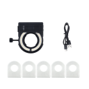 Lumière LED circulaire pour airbrush avec chargement USB-C noire avec protection et régulation de la lumière pour la peinture et le travail de détail 2