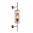 Lumière murale moderne forme ovale allongée 67 x 13 cm verre et métal douille E27 sans ampoule 90-260 V pour salon et chambre 1
