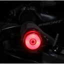 Lumières pour les extrémités de guidon 2 pcs LED lumière d'avertissement pour vélo 5 modes Chargement USB-C Batterie 80 mAh Aluminium et PC Noir 12