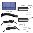 Lumières solaires suspendues blanches 2 pcs avec interrupteur à tirage câble de 3m Lampe intérieure et extérieure améliorée Allumage automatique 2