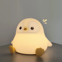 Lumină de noapte pentru copii pinguin gri ABS silicon USB încărcare 1200mAh baterie 2 moduri de iluminare durată lungă 16–56 ore 2
