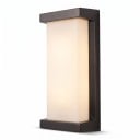 Lumină de perete exterioară LED 25 W Grad de protecție IP65 Formă dreptunghiulară Difuzor alb în cadru negru Alb cald 3000 K Pentru fațadă terasă și intrare 2