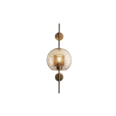 Lumină de perete modernă formă rotundă 55 x 20 cm sticlă și metal soclu E27 fără bec 90-260 V Bronzo pentru living și dormitor 2