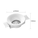 Lumină de tavan încastrată din gips nv1018 GU10 rotundă φ100mm lumină albă caldă iluminat de tavan 2
