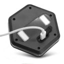 Lumină LED de urgență portabilă 1 buc USB încărcabilă Magnetică 10 x 10 x 2,25 cm Baterie 1200 mAh Neagră Lumină albă și galbenă Pentru mașină 3