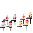 Lumină solară 29 cm Cu suport de grădină cu om de zăpadă Lumină LED exterioară impermeabilă 10,5 cm Figurina Decorațiune pentru gazon și curte 2