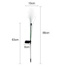 Lumină solară cu stuf de grădină 88 cm LED Fibră optică Decorare Cale impermeabilă Iluminat gazon Tub din oțel inoxidabil și piele 3