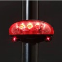 Lumină spate pentru bicicletă cu laser, 5 LED-uri, impermeabilă IPX4, lumină de avertizare pentru ciclism, unghi de rotație de 180°, lumină de siguranță pentru tija de șa 2