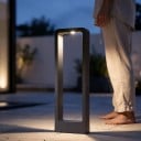 Luminaire LED de jardin sur poteau 15 W COB Blanc neutre 4500 K 80 cm Construction en aluminium DC 12 V Noir Étanche pour cour et pelouse 2