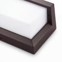 Luminaire mural extérieur LED 25 W Protection IP65 Design allongé en largeur Diffuseur blanc dans un cadre sombre Lumière blanche froide 6000 K Pour façade et terrasse 2