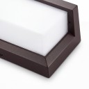Luminaire mural extérieur LED 25 W Protection IP65 Design allongé en largeur Diffuseur blanc dans un cadre sombre Lumière blanche froide 6000 K 2