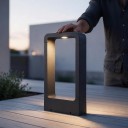 Luminária LED de Poste Baixo 15 W COB Branca Neutra 4500 K 30 cm Alumínio AC 85–265 V Preta Lâmpada à Prova de Água para Relvado e Jardim em Vila 3
