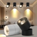 Luminária LED embutida rotativa 7W cilíndrica 99x60 mm corpo em alumínio luz branca quente iluminação pontual de interior 6
