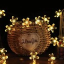 Lumini solare 5m 20 LED Flori de cireș alb cald Lumini impermeabile în aer liber Decor pentru grădină Ghirlanda decorativă pentru festival 3