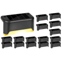 Lumini solare cu LED pentru scari 7,8x4,7x2,8 cm 16 buc. Lumină balustradă impermeabilă Iluminare nocturnă în aer liber Grădină Terasă Decorare curte 1