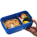 Lunchbox 1050ml Bouwsteenontwerp Bentobox met mok Drie compartimenten Afsluitbaar Draagbaar Magnetron Vaatwasser Voedselbox 4