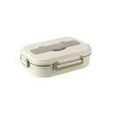Lunchbox ze stali nierdzewnej z izolacją termiczną, 1500 ml, 4 komory, z torbą, miską na zupę, łyżką, pałeczkami, przenośnym termosem 7