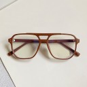 Lunettes anti-lumière bleue pour le travail sur ordinateur Grande monture carrée avec pont double Verres transparents de 57 mm de large Branches 7