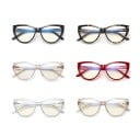Lunettes anti-lumière bleue pour ordinateur et mobile Monture en plastique en forme d'yeux de chat avec des coins relevés Verres 7