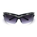 Lunettes de cyclisme sportives avec protection UV Design demi-rimé avec verres incurvés et monture noire Adaptées pour le vélo 2