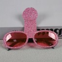 Lunettes de fête Bride scintillantes en forme audacieuse Accessoire amusant pour un enterrement de vie de jeune fille 5