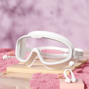 Lunettes de natation pour enfants anti-buée Joint en silicone Lentilles en polycarbonate transparentes Grand champ de vision Confortables 2