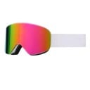 Lunettes de ski 17,6 x 9,8 cm UV400 Unisex Acétate Anti-buée Construction à trois couches Lunettes de protection pour ski snowboard sports 5